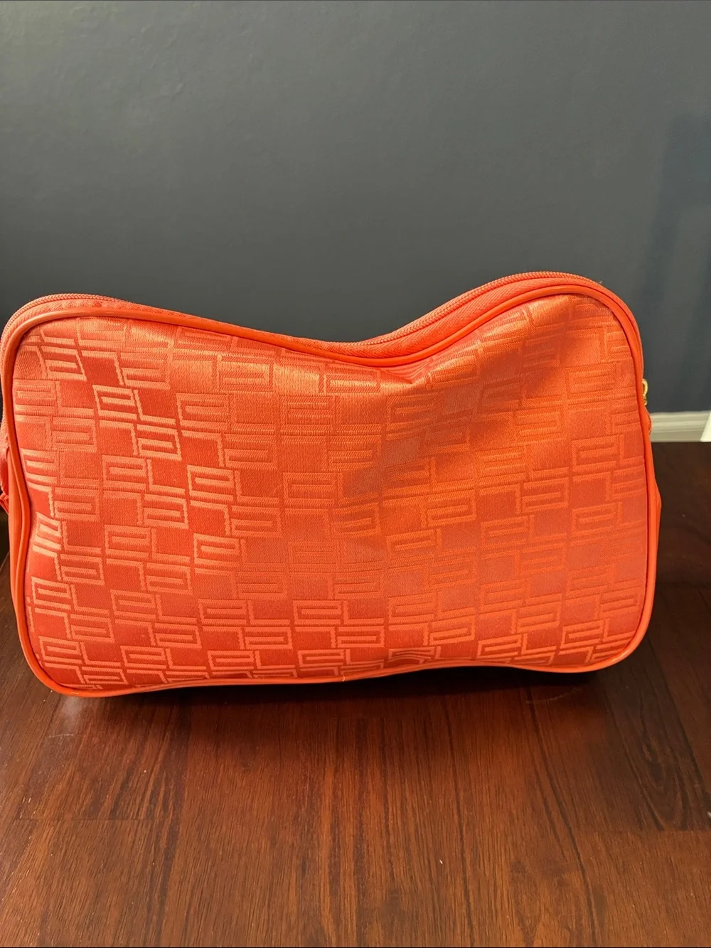 Estée Lauder Orange Toiletry Pouch Stylish Travel Cosmetic Bag